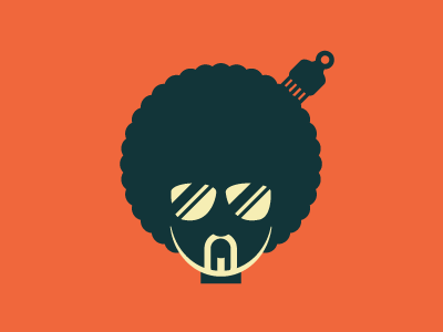 Afro Logo Exploration afro beard bonafide comb glasses growcase identity logo logo design logo designer logotype shades sunglasses