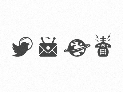 Space Theme Icons for Letterpress