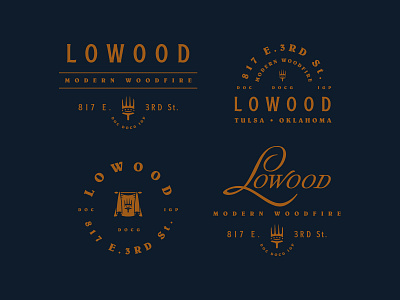 Lowood - Branding System (Pt. 1) brand brand identity branding italian cousine restaurant logo logomark logotype lowood tulsa oklahoma woodfire kitchen