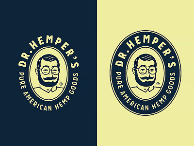 Dr.Hemper's - Pure American Hemp Goods (2/2) badge brand identity branding cbd oil circumventures emblem hemp based logo logo designer logotype marijuana
