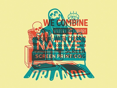 Native Screen Print Co. - Homage Pieces Overprint creepshow ghoul ghouls megadeth native screen print co orlando florida screen printing screenprint screenprinting skull skulls squeegee tim styles