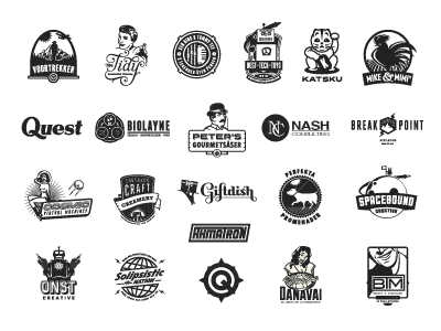 Black & White Logo Collection (GIF Slideshow)