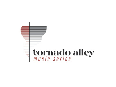 Tornado Alley Music Series branding design flat icon illustration logo logo design minimal minimalist minimalist logo music music series soundwave storm tornado vector