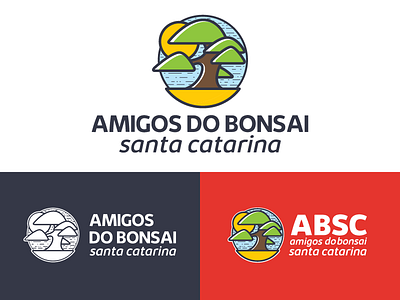 Amigos do Bonsai bonsai branding design illustration logo