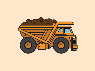 Dump Truck builders construction dump truck illustration kids art trucks