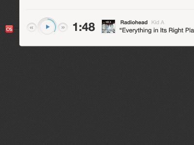 Audio Player UI audio memolane radiohead ui