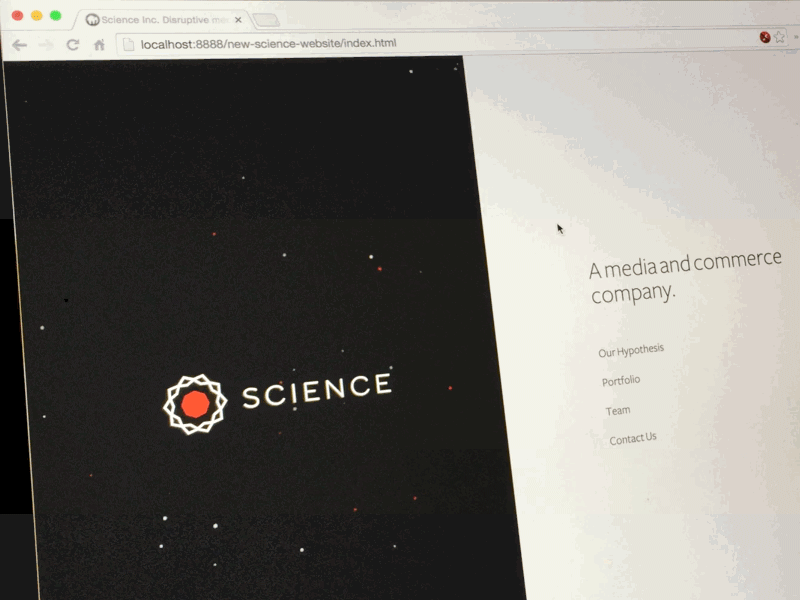 Science v3.0 clean freight sans new site particle generator particles red redesign responsive science simple web design website