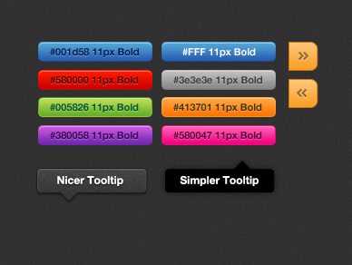 Style Guide buttons interface style guide tabs tooltips ui