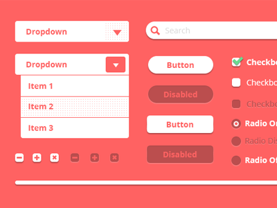 GUI Kit button coral gui gui kit interface interface design interfaces menu resources slider