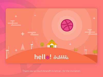 Thankyou Anandh Krishnan :) design first shot flat flat design illustration minimal type ui vector