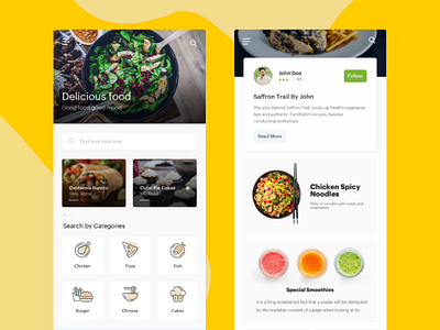 Food Ordering App UI by Rahul S on Dribbble