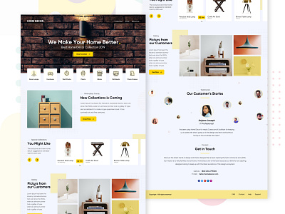 Home Decor Landing Page UI