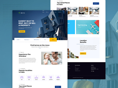 Family Ties Home Page flat design home page homepagedesign landingpage minimal room rent sketch