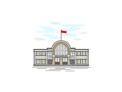 Jakarta Kota Rrailway Sstation cityicon design icon jakarta jakartakota oldcity railstation ui ux