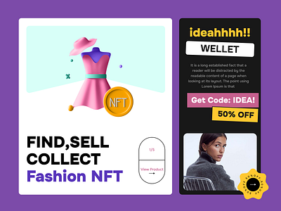 Fashion NFT app branding design graphic design illustration logo typography ui ux vector