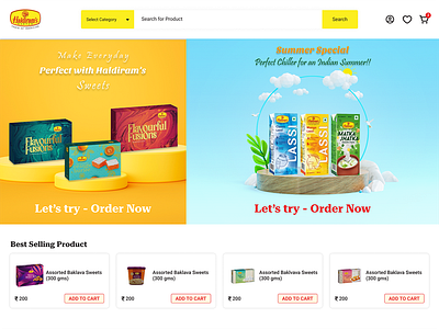 Online Sweet market website and Hladiram website trending