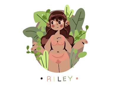 Riley 2d character design flat illustration minimal simple styleframe
