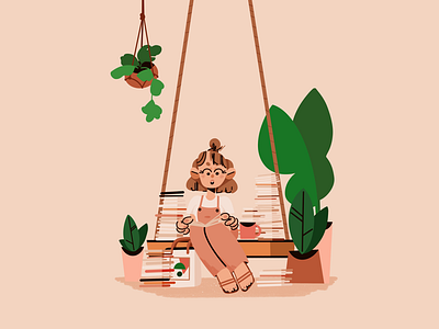 Pomona Zine Fest 2d character design illustration minimal plants simple zine