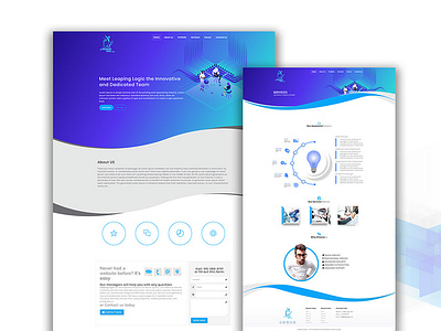 Clean Website Design for Leaping Logic blue bootstrap 3 clean web design leaping logic nazmul nazmul bangladesh nazmul hoque responsive web design svg animation usa designs