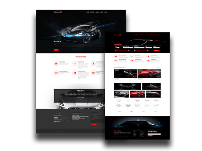 Car Retail Website Design adobe illustrator adobe photoshop awesome design black and red car retail website design car website design nazmul nazmul bangladesh nazmul hoque red red website design retailers ui ux