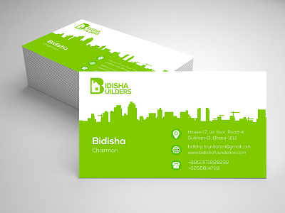 Green Business Card Design adobe illustrator awesome design branding business card design corporate branding corporate identity design green logo nazmul nazmul bangladesh print print media design real estate real estate agency real estate branding real estate business card design real estate logo vector