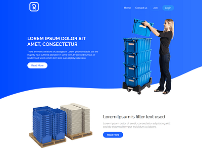 Landing page UI & UX Design for Tote rental