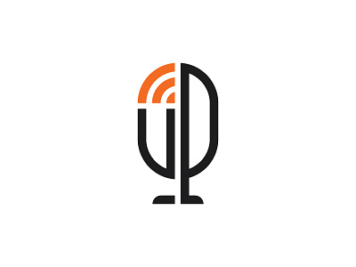 UP Radio air radio branding brodcast icon initial logo logo logo deisgn logogram microphone logo radio logo up logo