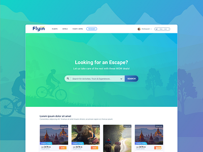 Holiday landing Page flyin holiday packages