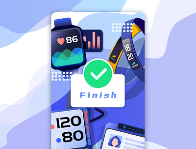 Wearable device illustration-ui illustration inspiration ui