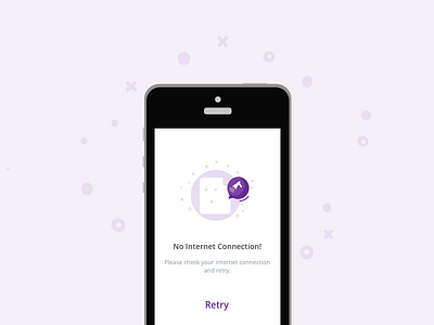 No Internet Connection mobie news app no internet retry ui