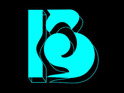 B Shot illustrator typography design vector