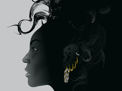 Beyonce Portrait 2018 art beyonce illustration illustrator jewellery portait vector