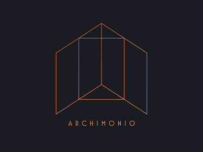 Archimonio Logo architecture black brand copperplate design graphic design logo