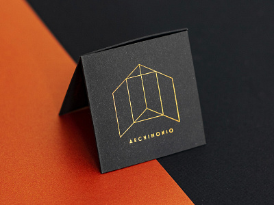 Business Card Archimonio architecture art direction black brand branding business card copperplate design fedrigoni graphic design illustration logo square