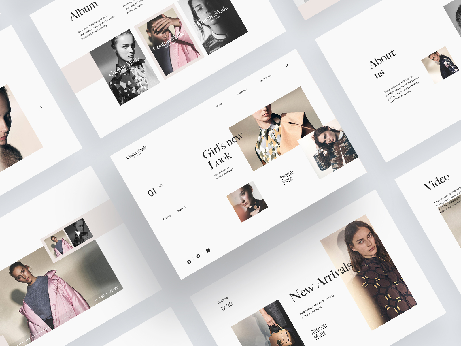 Couture for MODA Web by Caress for BestDream on Dribbble