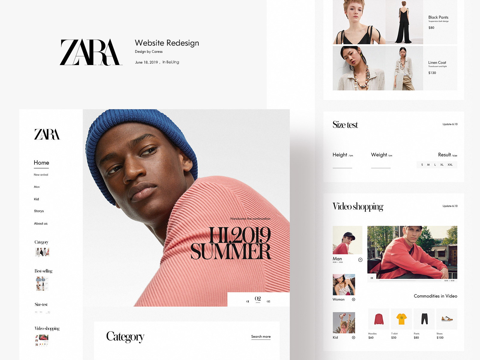Zara Website Redesign by Caress for BestDream on Dribbble