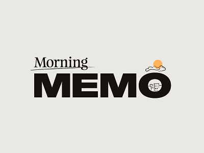 Morning Memo branding illustration logo typography