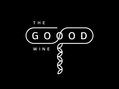 the Good Wine logo corkscrew georgian icondesign logodesign wine