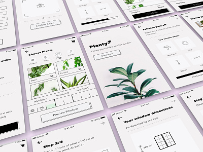 Planty app UI app branding design minimal ui ux