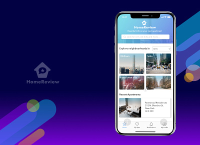 HomeReview App app branding design minimal ui