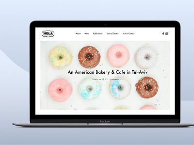 Nola American Bakery Website design ecommerce minimal ui web