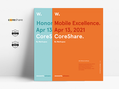 CoreShare - awards awards awwwards certificate diploma figma graphic design illustration site ui vector website