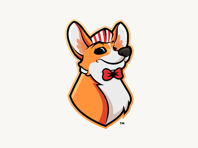 Logotype Oskar's Froyo corgi design dog game illustration logo logo design vector