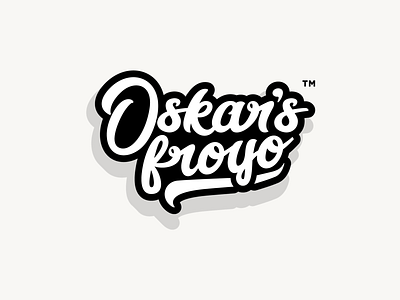 Baseline Oskar's Froyo design game logo logo design logotype typography vector