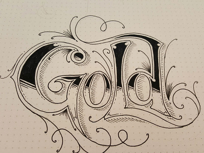 Gold Lettering