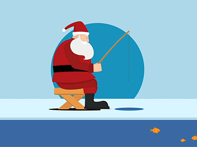 Santa Claus  Fishing by Guilherme Neder on Dribbble