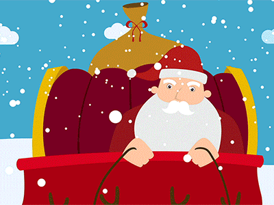 Santa Claus | Driver animation bus character christmas drive mercedes benz motion natal onibus papai noel santa claus sleigh