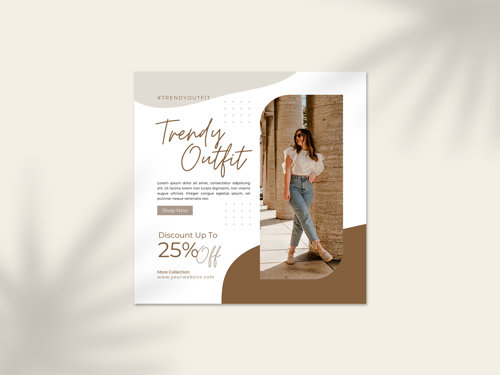 Fashionable Trendy Outfit Social Media Post Template by Maenjari Studio on Dribbble