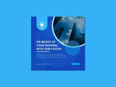 Blue Corporate Social Media Post Template