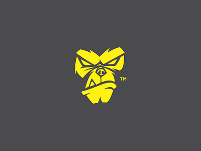 Gorilla Logo ( SOLD ) brand esport face gorilla identity illustration logo portrait yellow